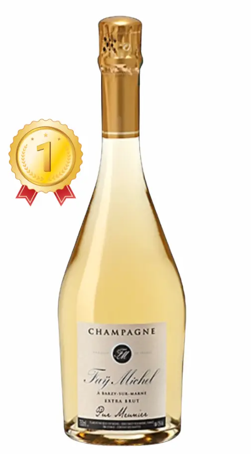 Champagne Extra Brut Pur Meunier médaille Or